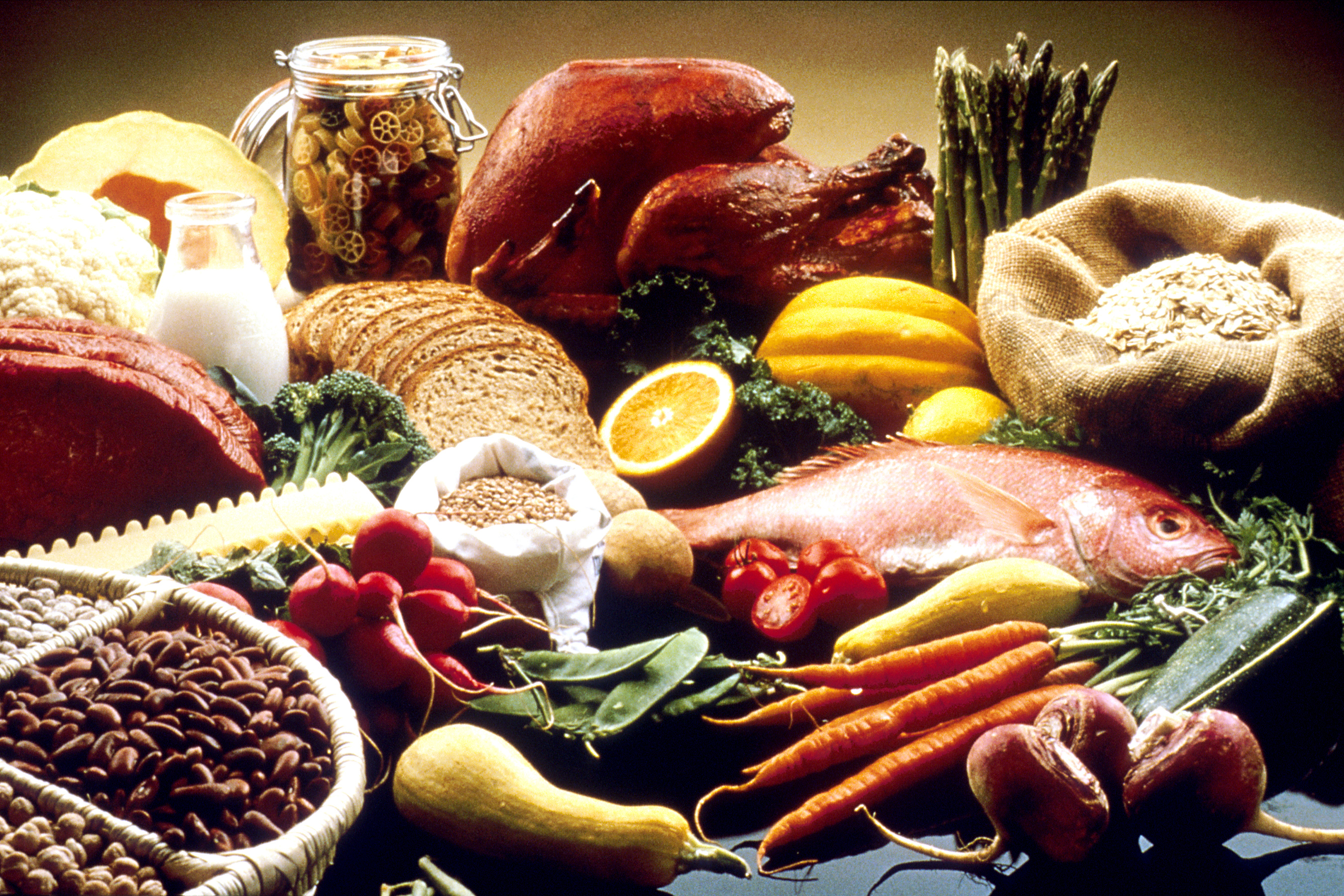 Ingredientes frescos para nutrición balanceada